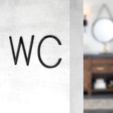 Акрилова табличка "WC" — "Thin" дизайн